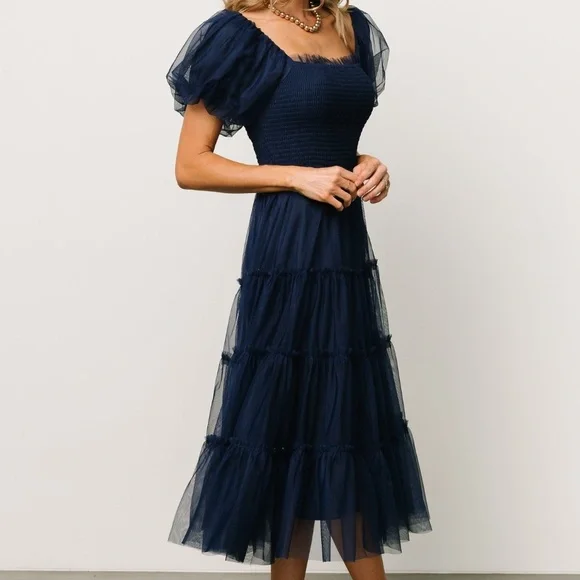 Baltic Born Navy Midi Dress - Picture 3 of 5